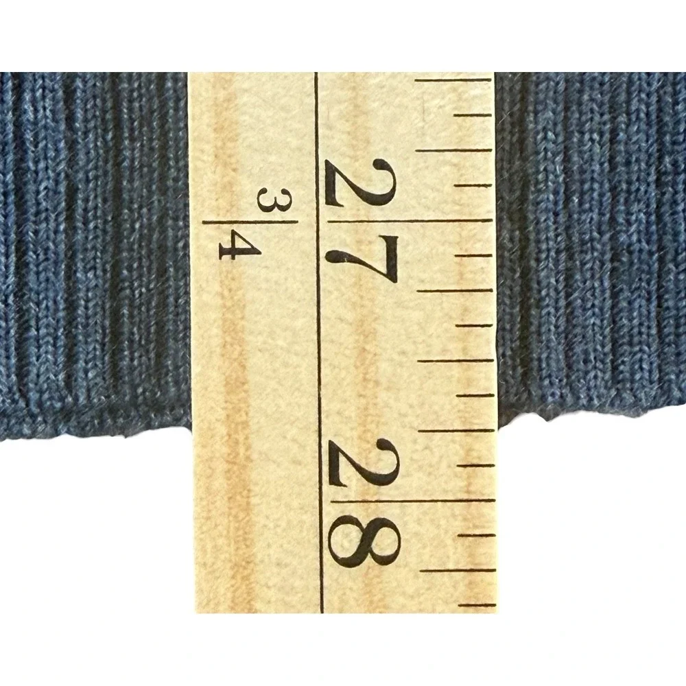 Pronto Uomo Extra Fine Merino Wool Sweater Mens XL Blue V Neck Pullover